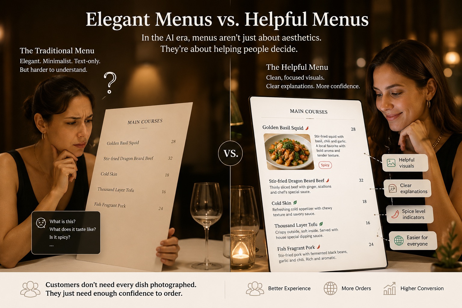 Why Some Restaurants Avoid Food Photos — And Why AI Changes the Equation